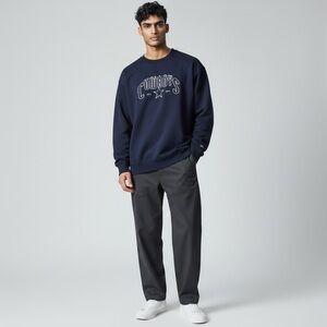 VTG 90's Dallas Cowboys NFL Lee Sport Blue Crewneck Sweatshirt Men’s Large Logo